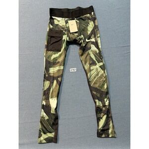 Nike Pro Camo Training Tights Mens Medium Green DQ8363-386 New